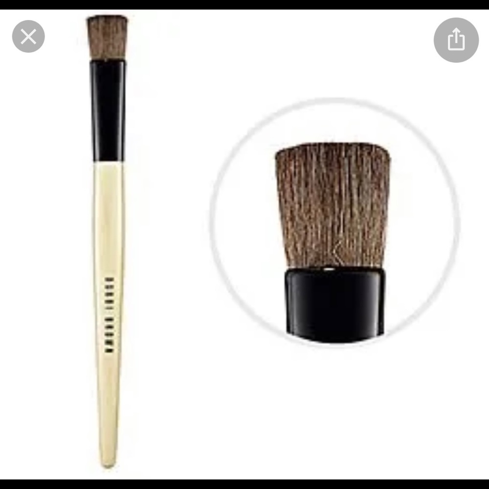BOBBI BROWN EYE SHADER Brush - FULL Size 6”- NEW IN BOX/Plastic Satchel